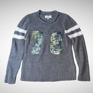 Girls 8 Pink Republic Jersey Style sweater w Sequins